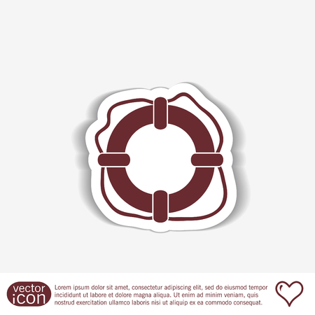 lifebuoy iconのイラスト素材
