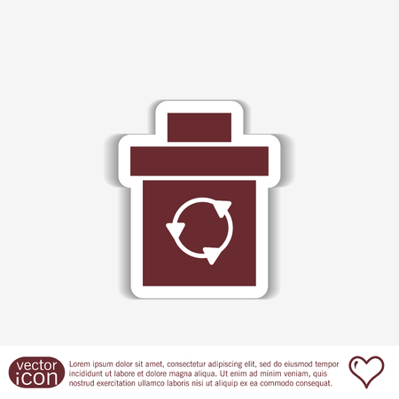 basket garbage, recyclingのイラスト素材