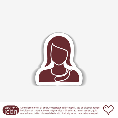 A female avatar. Avatar of a woman.のイラスト素材