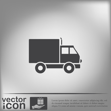 Truck. Logistic icon. Transportation symbol. symbol icon laden truck. carriage of the goods or thingsのイラスト素材