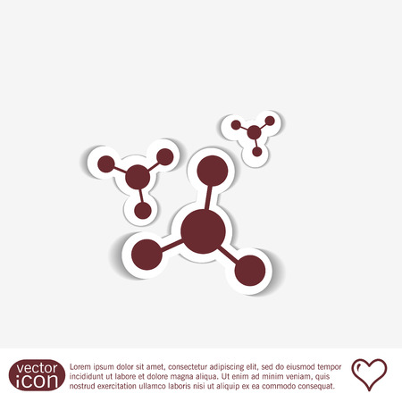 atom, molecule. the symbol of physics and chemistry. symbol icon of physics or chemistry . the study of scienceのイラスト素材