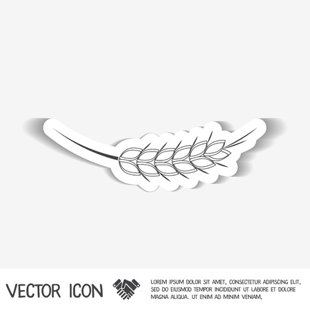 wheat spike ears iconのイラスト素材