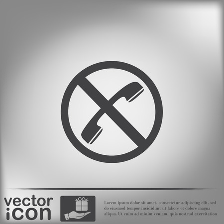 forbidden to use phone. forbidding symbolのイラスト素材