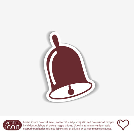 Bell. First call. A symbol of the school. Beginning of the schoolのイラスト素材