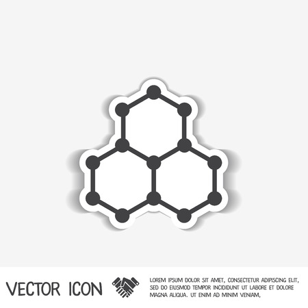 Chemical compound. Symbol chemistry. Icon scienceのイラスト素材
