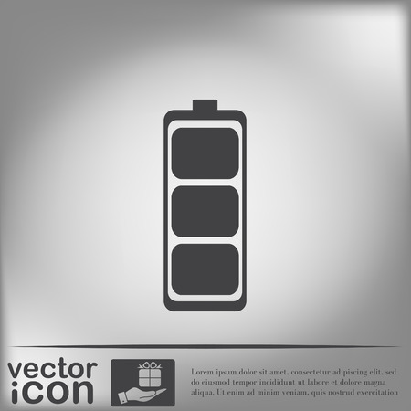 charged battery. symbol a charged battery. icon energyのイラスト素材
