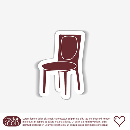 chair icon. symbol furniture. icon home interiorのイラスト素材