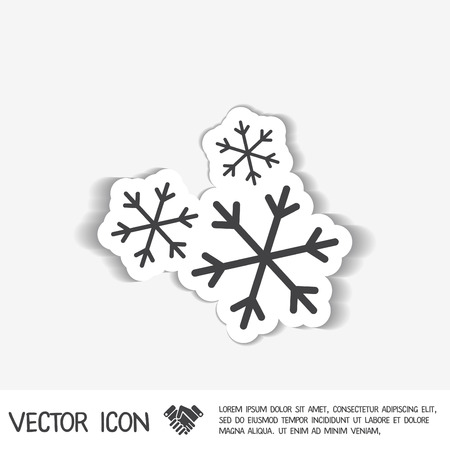 weather icon, snowflake signのイラスト素材
