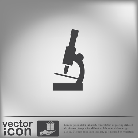 microscope sign. symbol icon studying biology or medicine . enlarged imageのイラスト素材