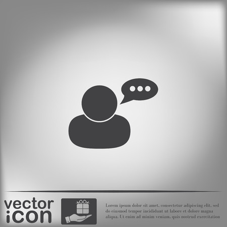 character avatar dialogue sign. man speak iconのイラスト素材