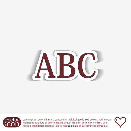 Letters of the alphabet. ABC. Icon learning. school symbolのイラスト素材