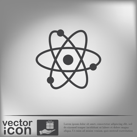 atom, molecule. the symbol of physics and chemistry. symbol icon of physics or chemistry . the study of scienceのイラスト素材