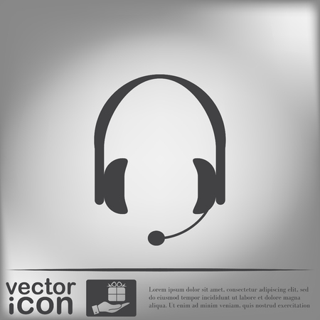headphone icon. help sign, customer support avatarのイラスト素材