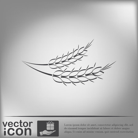 wheat spike ears iconのイラスト素材