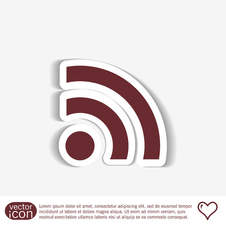 rss symbol. character news symbol.のイラスト素材
