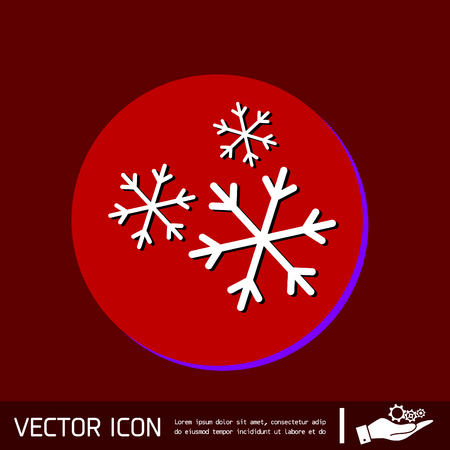 weather icon, snowflake signのイラスト素材