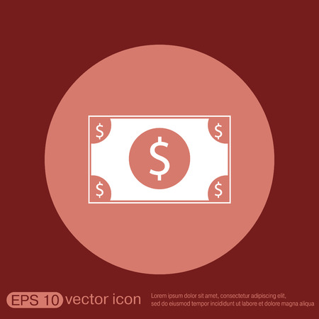 Dollar bill. symbol of moneyのイラスト素材