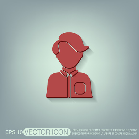 A male or female avatar. Man or woman avatar signのイラスト素材