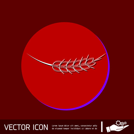 wheat spike ears iconのイラスト素材