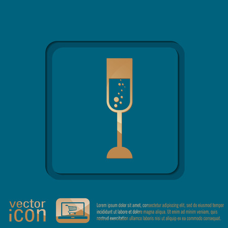 champagne glass iconのイラスト素材