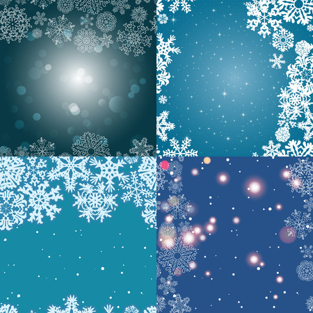 Snowflake Pattern. Seamless vector texture. Christmas and new year conceptのイラスト素材