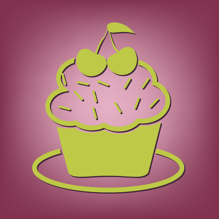 birthday cake icon. symbol of cake. Celebrating the birthday of the loaf .のイラスト素材