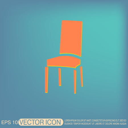 chair icon. symbol furniture. icon home interiorのイラスト素材