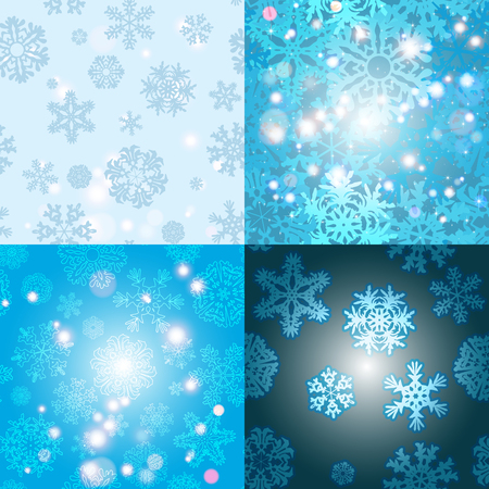 Snowflake Pattern. Seamless vector texture. Christmas and new year conceptのイラスト素材