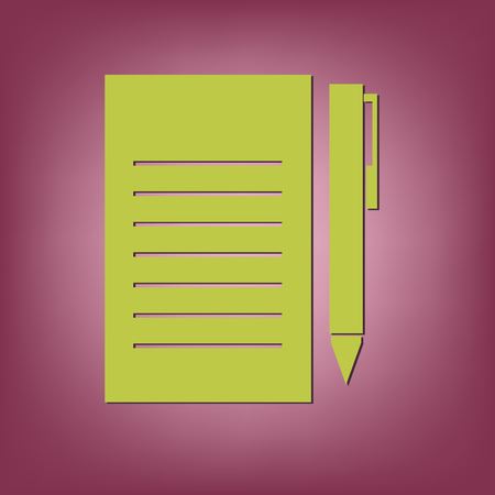 sheet of paper and penのイラスト素材