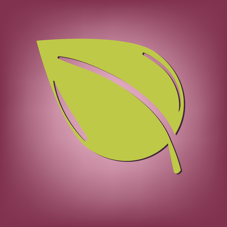 leaf sign. nature iconのイラスト素材