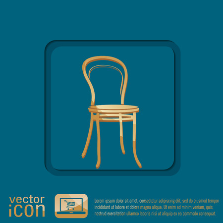 chair icon. symbol furniture. icon home interiorのイラスト素材