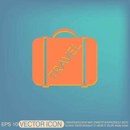 symbol of a suitcase for travel. Travel Bagのイラスト素材