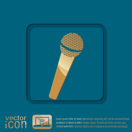 microphone sign. musical symbol singing. pop signのイラスト素材