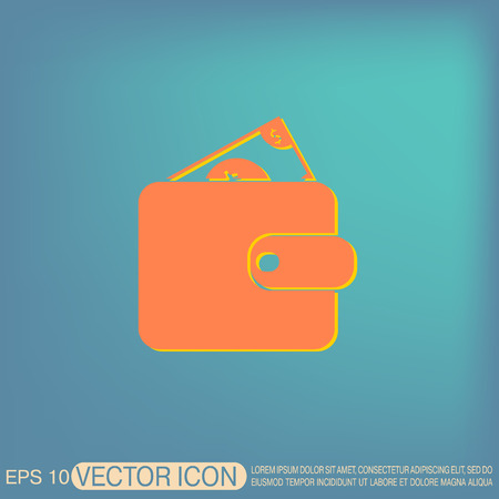 purse sign. symbol icon purse and dollar. money in your walletのイラスト素材