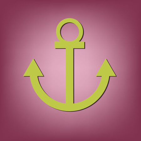 Nautical Anchor vector. anchor seafaring character. icon marine instrumentのイラスト素材