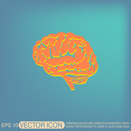 Brain icon. Mind and scienceのイラスト素材