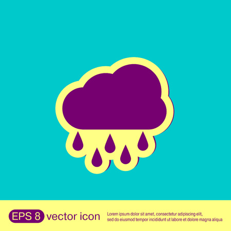 weather icon. cloud rain.のイラスト素材