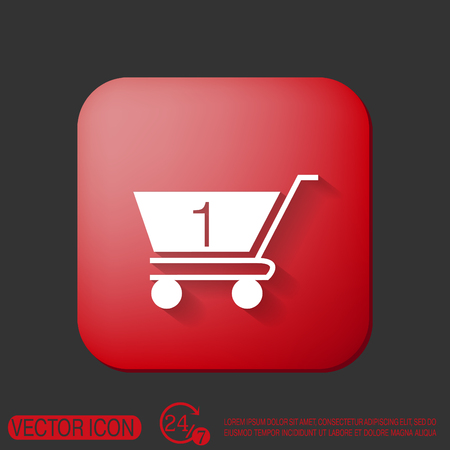 shopping cart icon. vextor illustration. cart online store, Internet shop. basket shoppingのイラスト素材