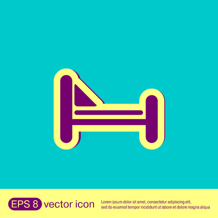 bed sign. symbol or hotel stay.のイラスト素材