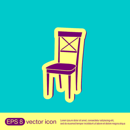 chair icon. symbol furniture. icon home interiorのイラスト素材