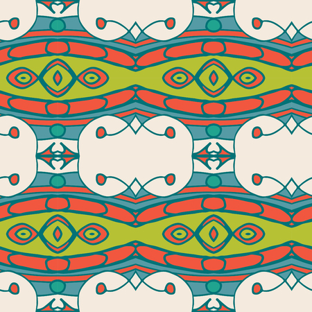 Abstract seamless ornament pattern. the kaleidoscope effect. Ethnic damask motif. Vintage style pattern. Vector illustrationのイラスト素材