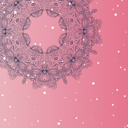 Mandala ornament Geometric circle elementのイラスト素材