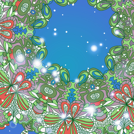 Mandala ornament Geometric circle elementのイラスト素材