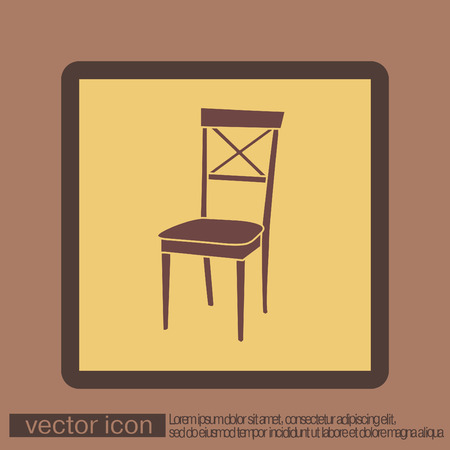 chair icon. symbol furniture. icon home interiorのイラスト素材