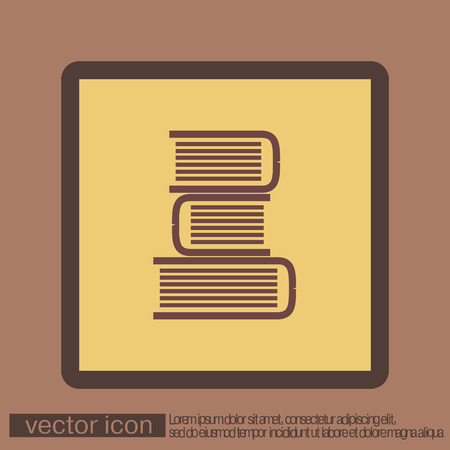 Books tower icon. Education signのイラスト素材