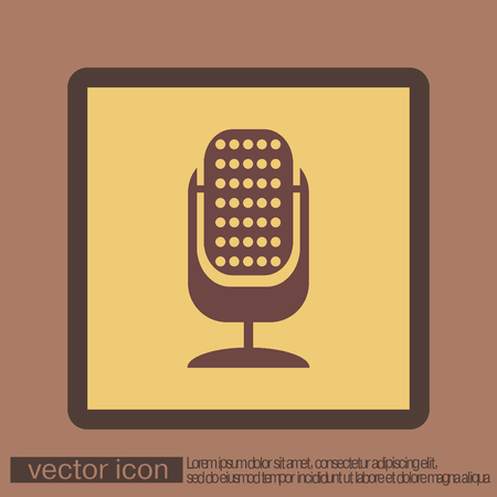 microphone sign. character singing and the music industryのイラスト素材