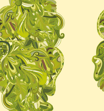 Hand-drawn abstract seamless pattern. used as background.のイラスト素材