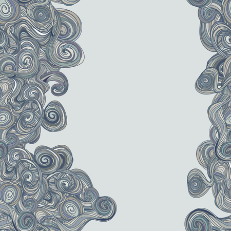 Hand-drawn abstract seamless pattern. used as background.のイラスト素材