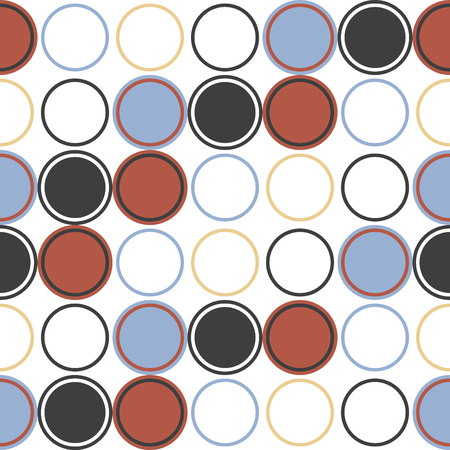 geometry vector pattern. circle seamless ornament with round shapes.のイラスト素材