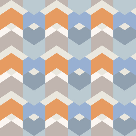 geometry vector pattern. seamless ornament with hexagonal shapesのイラスト素材